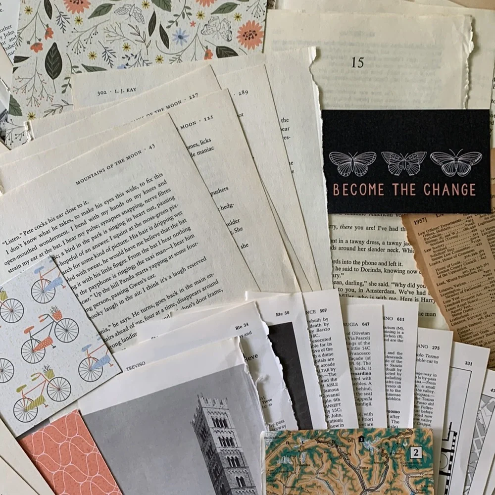 Over 50 vintage book pages for junk journals and paper crafts. Great variety! - Picture 7 of 12